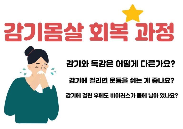감기 몸살 회복 과정과 증상, 궁금증 Q&A 10가지!! 여러분, 감기 몸살에 걸린 후 회복되는 과정을 이해하는 것은 정말 중요해요. 감기 몸살은 누구나 겪을 수 있지만, 회복되는 동안 어떤 증상이 나타나는지 미리 알아두면 더 잘 대처할 수 있답니다. 감기 몸살 회복 과정에서 나타나는 증상들을 알아볼까요~