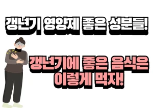 갱년기 영양제 좋은 성분들! 좋은 음식은 이렇게 먹자! 갱년기는 많은 여성들이 경험하는 자연스러운 생리적 변화입니다. 이 시기를 건강하게 극복하려면 적절한 영양제가 도움이 될 수 있습니다. 그렇다면 어떤 영양제가 갱년기에 특히 좋을까요? 그리고 그 원리는 무엇일까요?