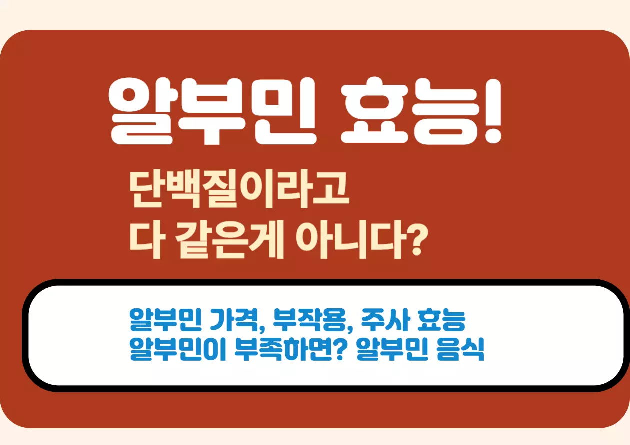 “알부민 효능에 대한 건강 정보를 제공하는 브랜드 로고 이미지. 알부민의 역할과 중요성을 전달하는 전문 블로그 또는 콘텐츠 플랫폼을 상징함.”