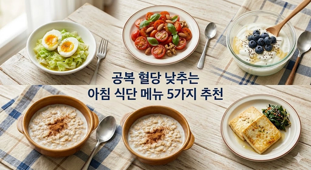 공복 혈당 낮추는 아침 식단 메뉴 5가지 추천 음식 모음